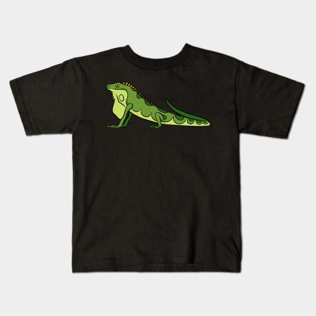 Lizard Iguana Komodo Dragon Kids T-Shirt by fromherotozero